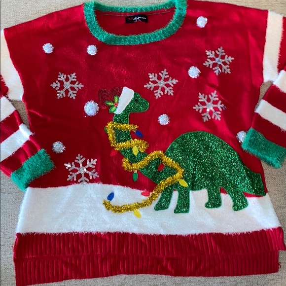 Sweaters - Ugly christmas sweater Dinosaur XXL - A